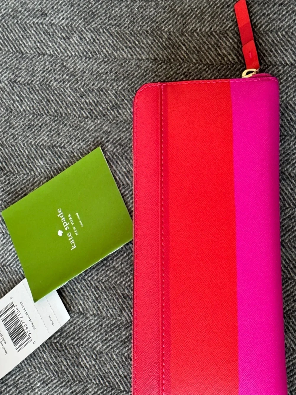 NWT, KATE SPADE DARLING STRIPE WALLET WITH ZIPPER